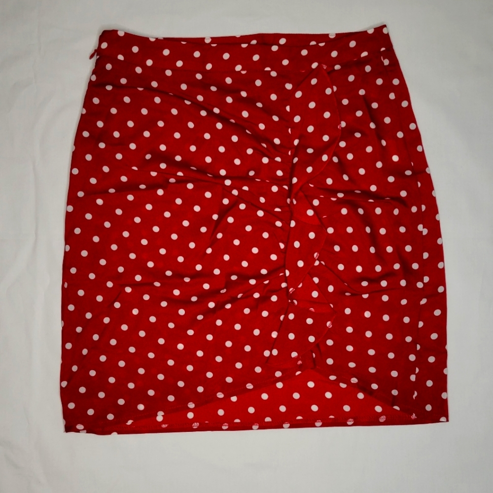 Red polka dot SHEIN skirt